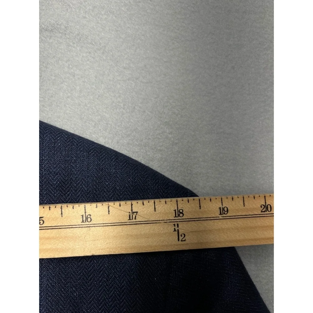 NWOT Banana Republic 42R Navy Linen Herringbone‎ Blazer Slim Fit Tailored Sport